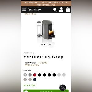 Nespresso VurtuoPlus Coffee Maker